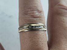 Load image into Gallery viewer, Womens Vintage Estate 10k Yellow &amp; White Gold Diamond Ring 2.3g E1266