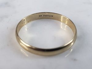 Vintage Estate 10K Yellow Gold Band Wedding Ring 1.8g E1270