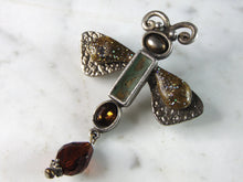 Load image into Gallery viewer, Womens Vintage Estate Sterling Silver Multi Stone Butterfly Brooch 19.9g E1273