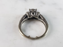 Load image into Gallery viewer, Womens Vintage Estate 10K White Gold Diamond Ring, 3.0g E1278