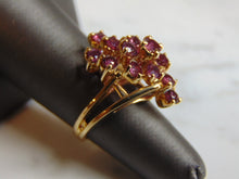 Load image into Gallery viewer, Womens Vintage Estate 14K Yellow Gold Rhodolite Ring, 7.7g E1290