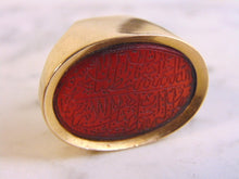 Load image into Gallery viewer, Mens Vintage Estate 18k Yellow Gold Muslim Prayer Ring 20.3g E1299
