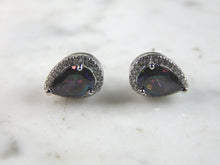 Load image into Gallery viewer, Womens Vintage Estate Sterling Silver Mystic Topaz Earrings 2.6g E1320