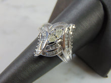 Load image into Gallery viewer, Vintage Estate Womens Sterling Silver Diamond Engagement Ring 6.6g #E1339