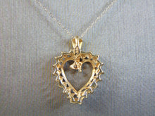 Load image into Gallery viewer, Womens Vintage Estate 10k Gold Necklace w/ Diamond Heart Pendant  2.0g  E1408