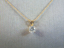 Load image into Gallery viewer, Womens Vintage Estate 14K Gold Necklace w/ Diamond Chip Pendant 1.3g #E1423