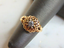 Load image into Gallery viewer, Womens Vintage Estate 14K Yellow Gold Diamond Ring 2.3g E1437