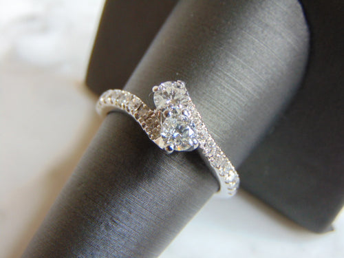 Womens 14k White Gold Diamond Engagement Ring 3.8g E1464