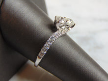 Load image into Gallery viewer, Womens 14k White Gold Diamond Engagement Ring 3.8g E1464