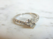Load image into Gallery viewer, Womens 14k White Gold Diamond Engagement Ring 3.8g E1464