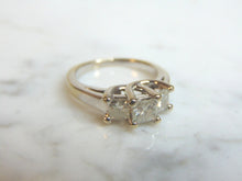 Load image into Gallery viewer, Womens 14k White Gold Diamond Engagement Ring 4.4g E1482