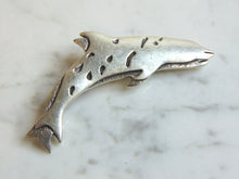 Load image into Gallery viewer, Womens Vintage Estate .925 Sterling Silver Dolphin Brooch 13.4g E1531