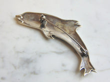 Load image into Gallery viewer, Womens Vintage Estate .925 Sterling Silver Dolphin Brooch 13.4g E1531