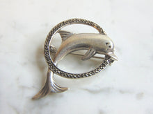 Load image into Gallery viewer, Womens Vintage Estate .925 Sterling Silver Dolphin Brooch 7.8g E1532