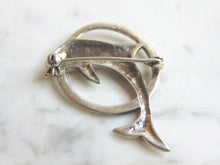 Load image into Gallery viewer, Womens Vintage Estate .925 Sterling Silver Dolphin Brooch 7.8g E1532