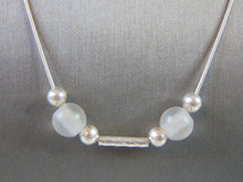 Load image into Gallery viewer, Womens Vintage Estate Sterling Silver Beaded Modernist Necklace 9.3g E1626