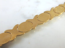Load image into Gallery viewer, Womens Vintage Estate 10K Yellow Gold Heart Bracelet, 13.4g E1699