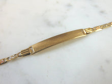 Load image into Gallery viewer, Womens 14k Rose Yellow &amp; White Gold Italian Chain Link ID Bracelet 5.6g E1732