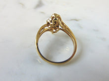 Load image into Gallery viewer, Womens Vintage Estate 10k Gold Ruby Colored Stone Ring w/ Diamonds 2.7g E1738