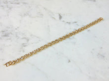 Load image into Gallery viewer, Womens Vintage Estate 14K Gold Diamond Cut Filigree Heart Bracelet 10.2g E1748