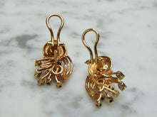 Load image into Gallery viewer, Womens Vintage Estate 14K Gold Diamond Sapphire Earrings, 10.1g E1788
