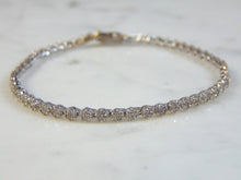 Load image into Gallery viewer, Womens Vintage Estate 14K White Gold Diamond Tennis Bracelet 7.4g E1877