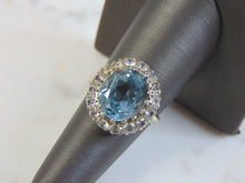 Load image into Gallery viewer, Womens Vintage Estate 14K White Gold Topaz Ring 5.6g E1885