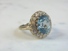 Load image into Gallery viewer, Womens Vintage Estate 14K White Gold Topaz Ring 5.6g E1885