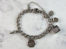 Load image into Gallery viewer, Women&#39;s Vintage Estate Sterling Silver Charm Bracelet 30g E1940