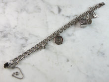Load image into Gallery viewer, Women&#39;s Vintage Estate Sterling Silver Charm Bracelet 30g E1940