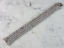 Load image into Gallery viewer, Womens Vintage Estate Sterling Silver Heavy CZ Bracelet 68.2g E1950