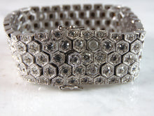 Load image into Gallery viewer, Womens Vintage Estate Sterling Silver Heavy CZ Bracelet 68.2g E1950