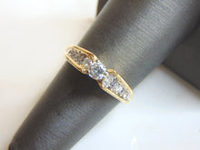 Load image into Gallery viewer, Womens Vintage Estate 14K Yellow Gold Diamond Anniversary Ring, 3.5g E1974