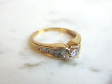 Load image into Gallery viewer, Womens Vintage Estate 14K Yellow Gold Diamond Anniversary Ring, 3.5g E1974