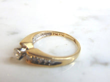 Load image into Gallery viewer, Womens Vintage Estate 14K Yellow Gold Diamond Anniversary Ring, 3.5g E1974