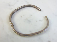 Load image into Gallery viewer, Womens Vintage Estate Sterling Silver Onyx Bangle Bracelet 26.0g E2017