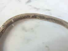 Load image into Gallery viewer, Womens Vintage Estate Sterling Silver Onyx Bangle Bracelet 26.0g E2017