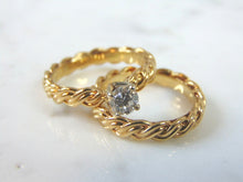 Load image into Gallery viewer, Womens Vintage Estate 14k Yellow Gold Diamond Engagement Set, 8.1g  E2023