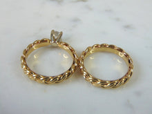 Load image into Gallery viewer, Womens Vintage Estate 14k Yellow Gold Diamond Engagement Set, 8.1g  E2023