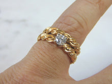 Load image into Gallery viewer, Womens Vintage Estate 14k Yellow Gold Diamond Engagement Set, 8.1g  E2023