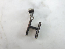 Load image into Gallery viewer, Womens Vintage Estate Sterling Silver CZ Letter "H" Pendant 1.4g E2042