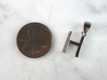 Load image into Gallery viewer, Womens Vintage Estate Sterling Silver CZ Letter "H" Pendant 1.4g E2042