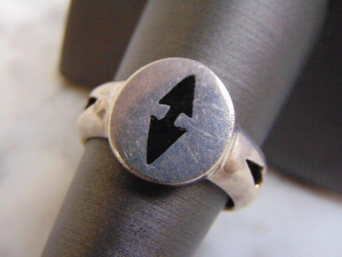 Vintage Estate Sterling Silver Up Down Arrow Ring, 4.8g  E2062