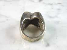 Load image into Gallery viewer, Womens Vintage Estate Sterling Silver Modernist Ring 20.6g E2066