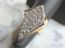 Load image into Gallery viewer, Womens Vintage Estate 14K Gold Diamond Cluster Modernist Ring 12.9g  #E2069