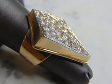 Load image into Gallery viewer, Womens Vintage Estate 14K Gold Diamond Cluster Modernist Ring 12.9g  #E2069