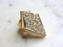 Load image into Gallery viewer, Womens Vintage Estate 14K Gold Diamond Cluster Modernist Ring 12.9g  #E2069