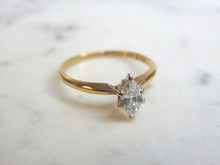 Load image into Gallery viewer, Womens Vintage Estate 14K Yellow Gold Marquise Diamond Engagement Ring  2.0g #E2084