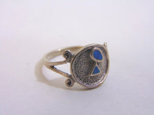 Load image into Gallery viewer, Womens Vintage Estate Sterling Silver Modern Abstract Turquoise Ring 3.1g E2098