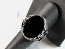 Load image into Gallery viewer, Mens Sterling Silver Onyx Eagle Ring 14.7g E2117